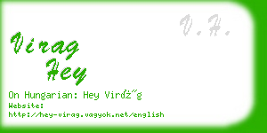 virag hey business card